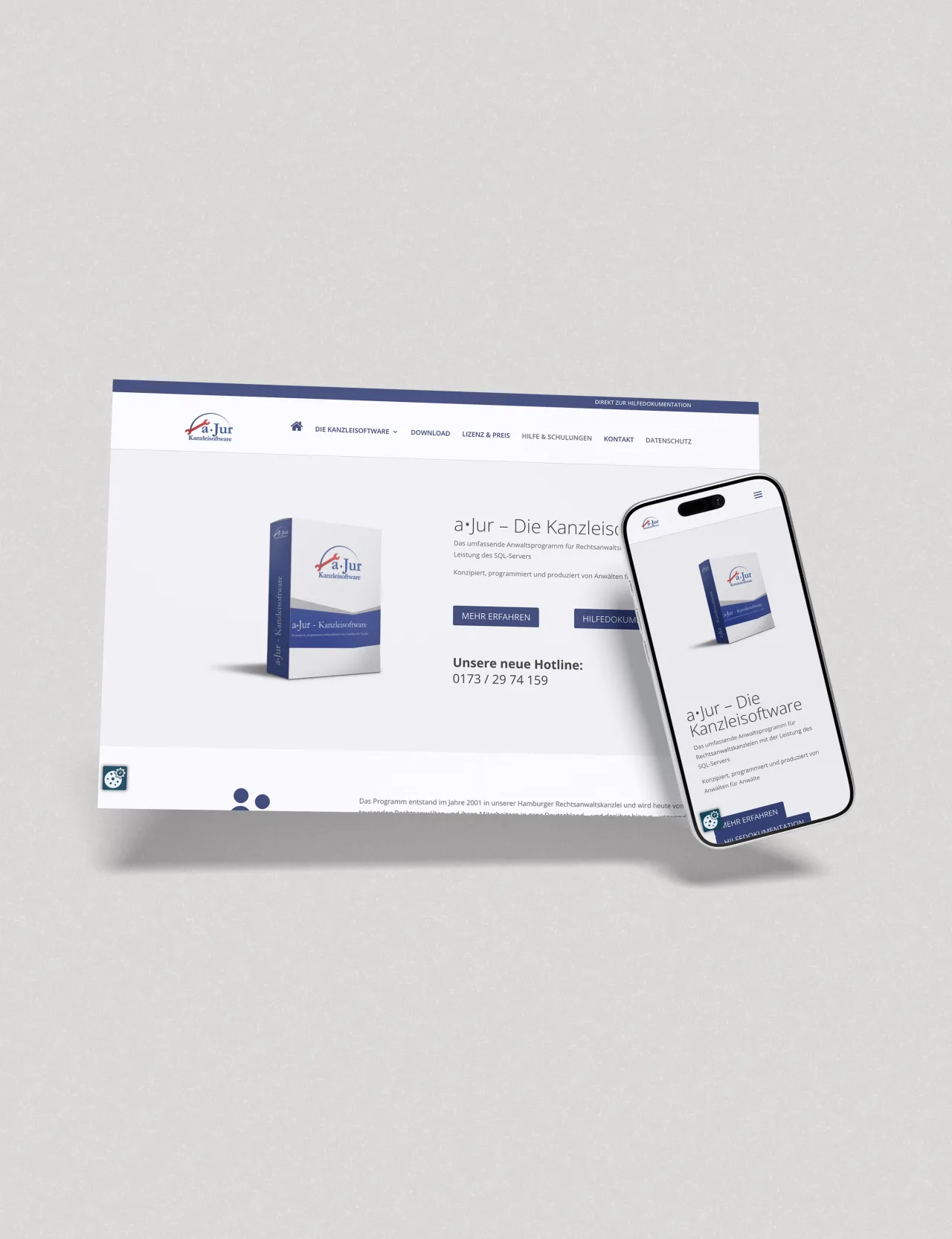 a·Jur Kanzleisoftware aus Hamburg, Projekt von redcat media