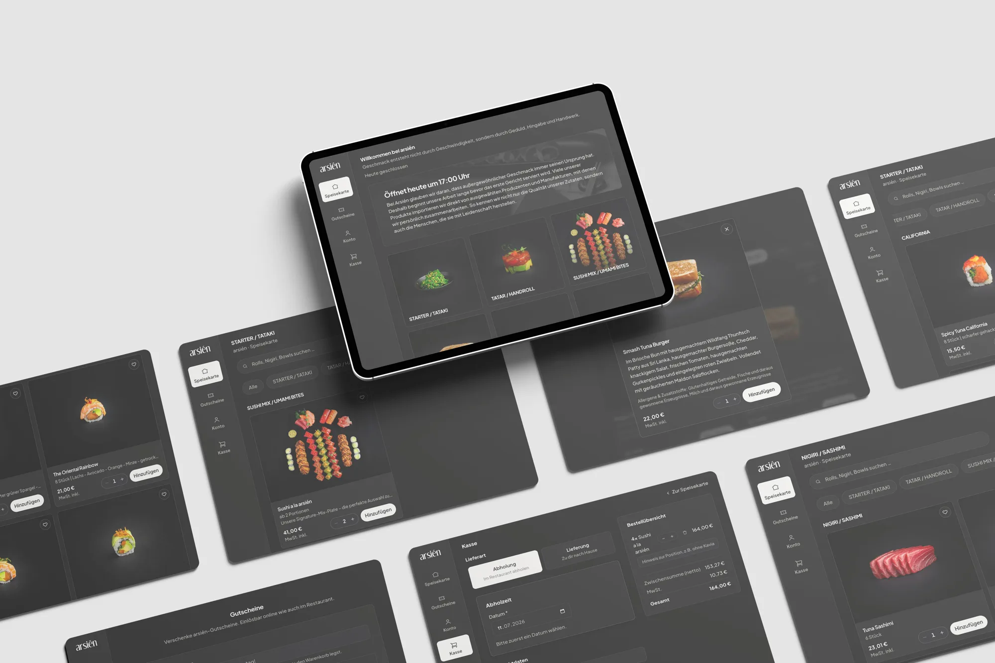 Arsién: Website-Ansicht