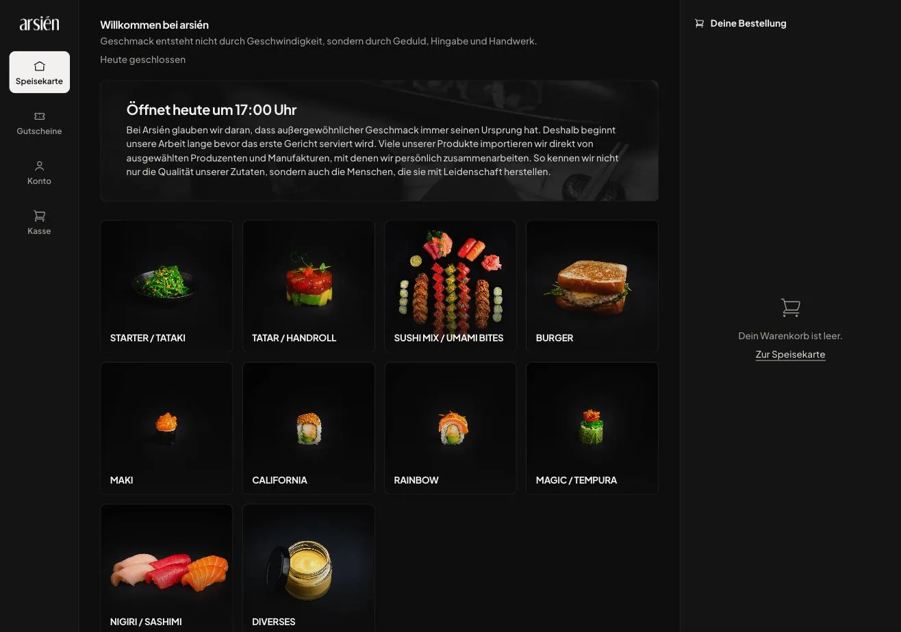 Website-Projekt Arsién von redcat media