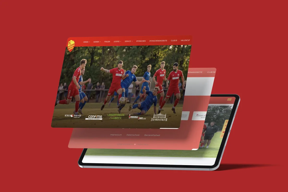 Website-Projekt FC Dornbreite von redcat media