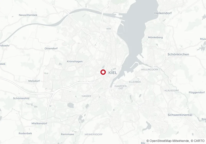Karte: redcat media betreut Kunden in Kiel und Umgebung