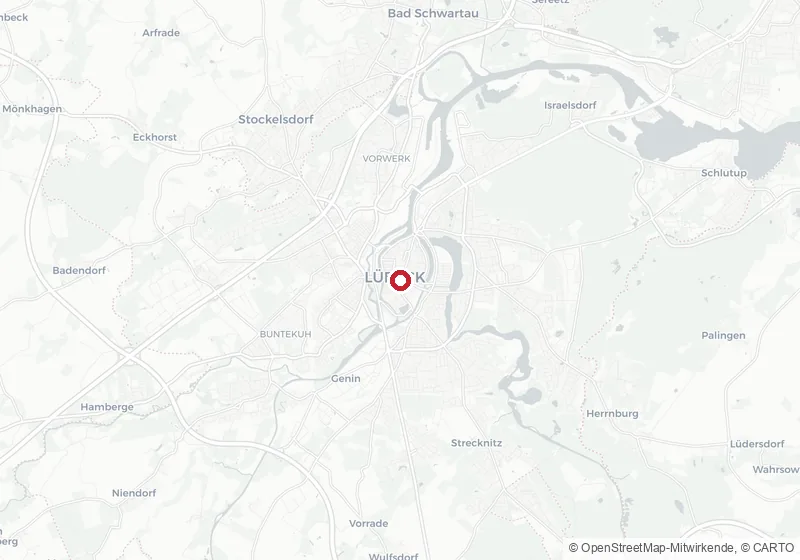 Karte: redcat media betreut Kunden in Lübeck und Umgebung