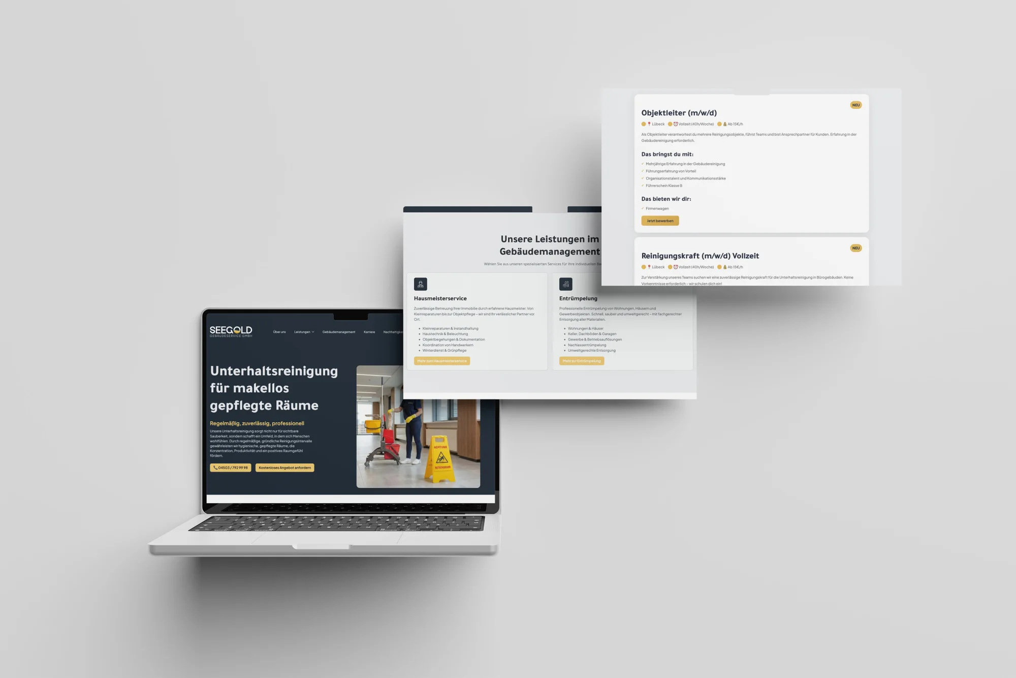 Seegold — Website-Ansicht