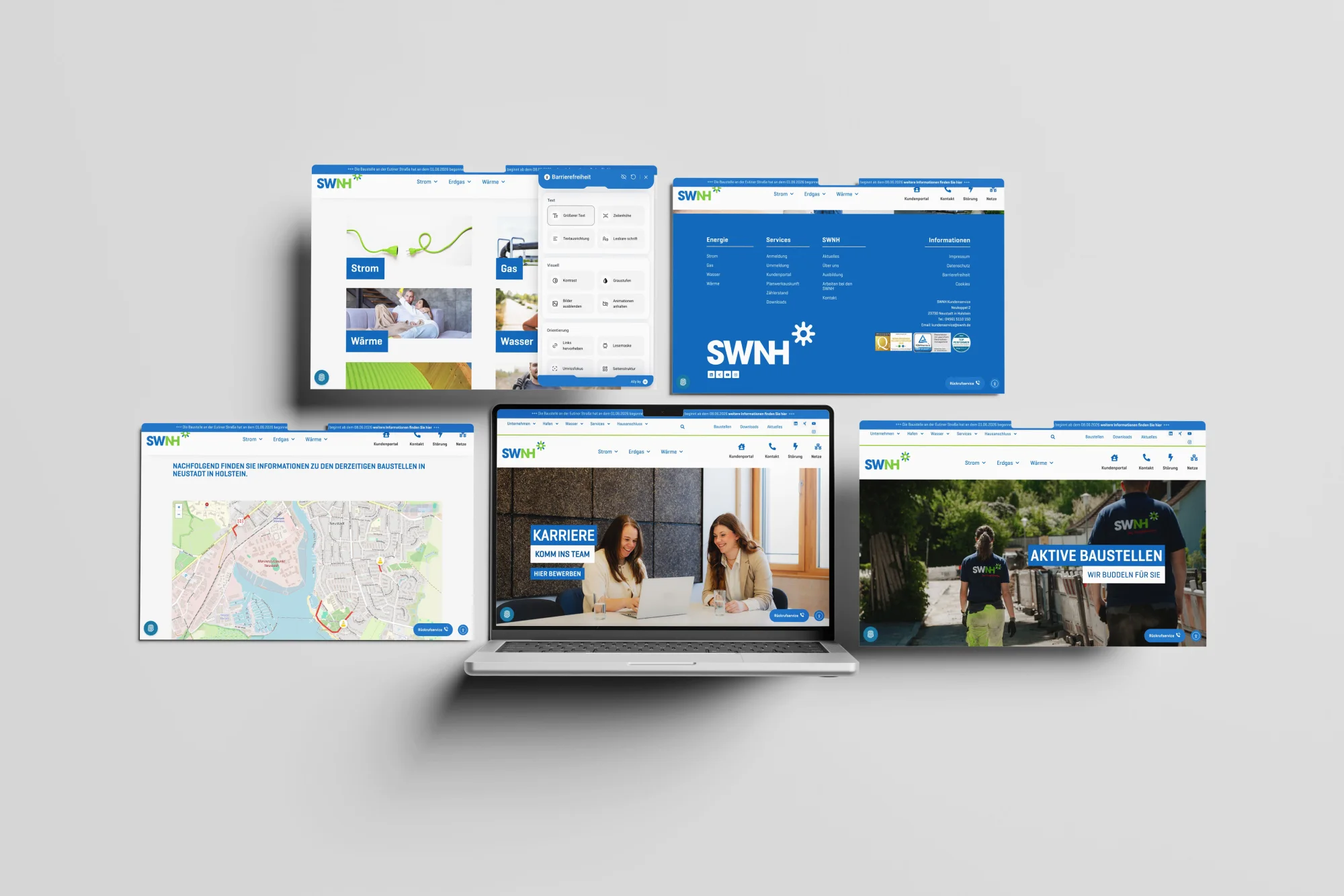 Stadtwerke Neustadt i.H. — Website-Ansicht