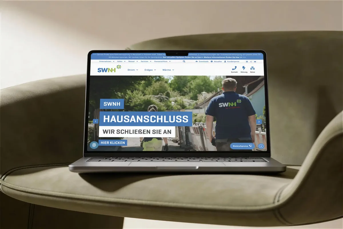 Website-Projekt Stadtwerke Neustadt i.H. von redcat media