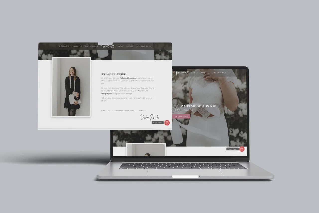 Website-Projekt Tina Reicht, Mode nach Maß von redcat media